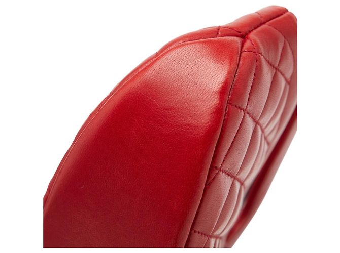 Borsa a spalla matelassé con catena Chanel Coco Mark Rosso - vista 4