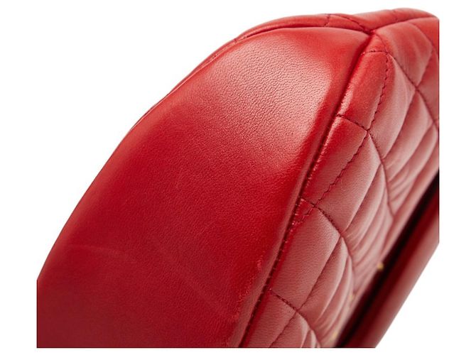 Borsa a spalla matelassé con catena Chanel Coco Mark Rosso - vista 5