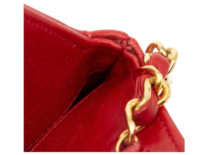 Borsa a spalla matelassé con catena Chanel Coco Mark Rosso - vista 7