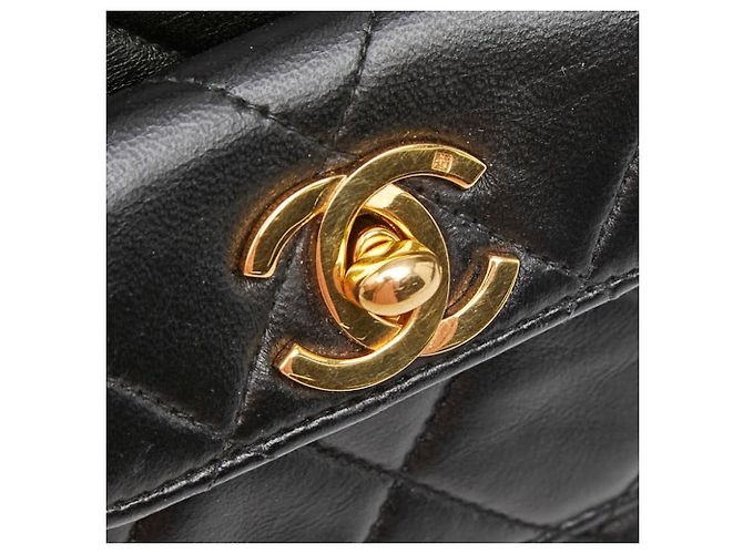 Chanel Coco Mark Matelassé Mini-Rucksack Schwarz - Ansicht 10