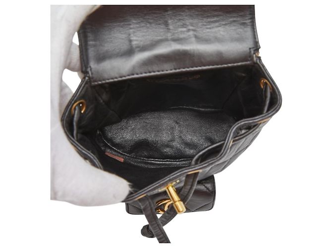 Chanel Coco Mark Matelassé Mini-Rucksack Schwarz - Ansicht 11