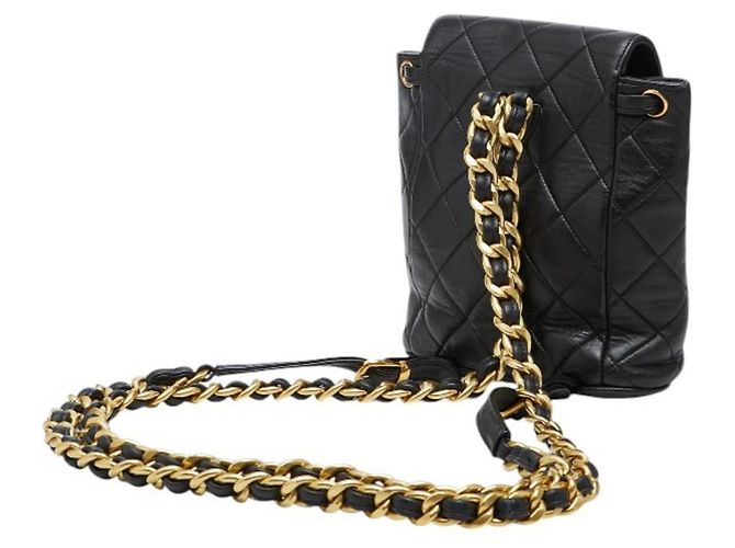 Chanel Coco Mark Matelassé Mini-Rucksack Schwarz - Ansicht 2
