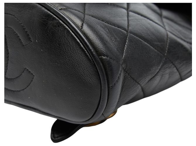 Chanel Coco Mark Matelassé Mini-Rucksack Schwarz - Ansicht 4