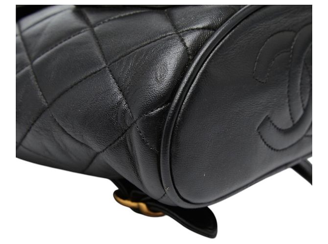 Chanel Coco Mark Matelassé Mini-Rucksack Schwarz - Ansicht 5
