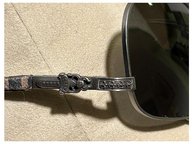 Chrome Hearts Piloten Aviator Sonnenbrille Metallic Metallisch - Ansicht 14