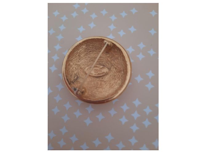 Chanel CC Logo Anstecknadel Goldfarben Golden - Ansicht 2