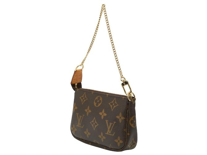 Borsa a catena Mini Pochette Accessoires Monogram Louis Vuitton Marrone - vista 2