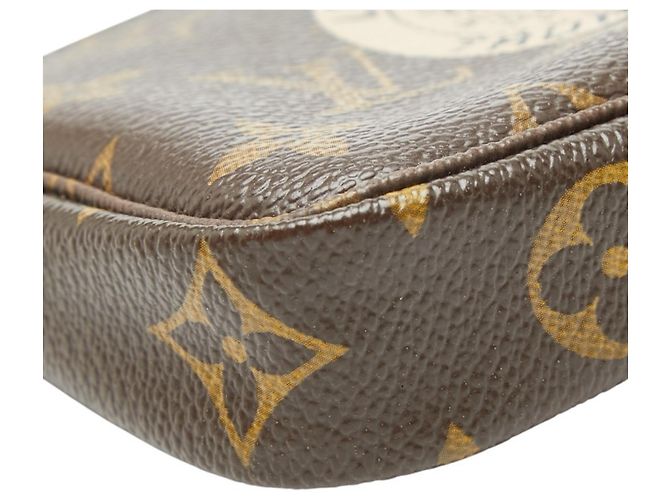 Borsa a catena Mini Pochette Accessoires Monogram Louis Vuitton Marrone - vista 4