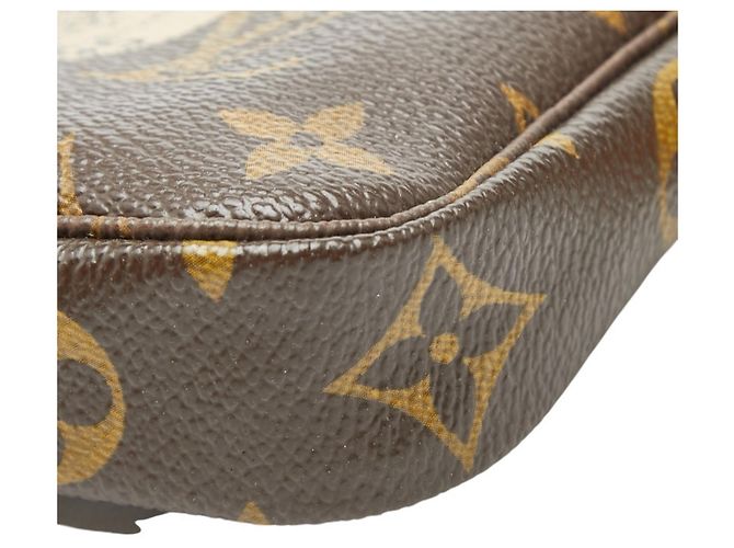 Borsa a catena Mini Pochette Accessoires Monogram Louis Vuitton Marrone - vista 5