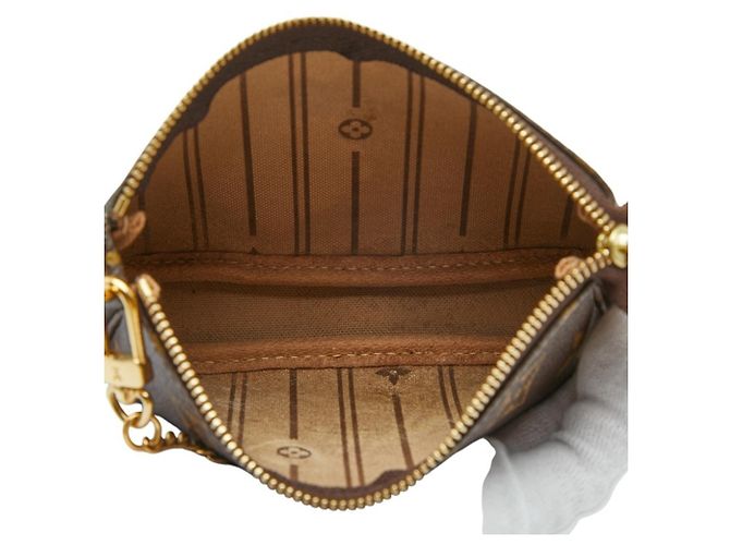Borsa a catena Mini Pochette Accessoires Monogram Louis Vuitton Marrone - vista 6