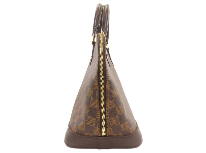 Borsa Louis Vuitton Alma in Tela Damier Marrone - vista 3