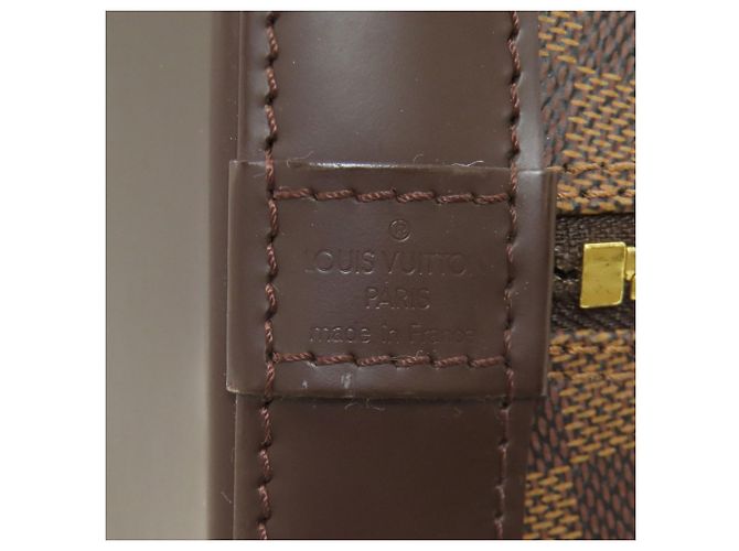Borsa Louis Vuitton Alma in Tela Damier Marrone - vista 6