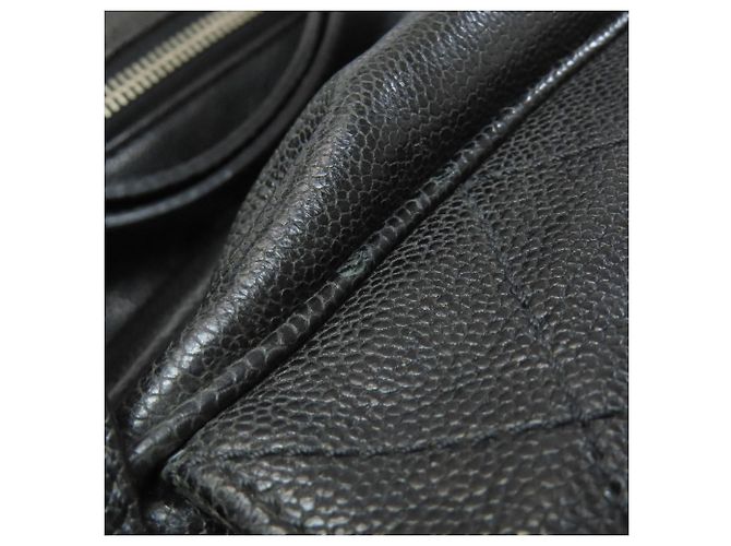 CHANEL Matelassé Tote Bag mit silberner Hardware Schwarz - Ansicht 15