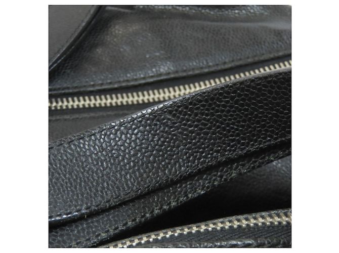 CHANEL Matelassé Tote Bag mit silberner Hardware Schwarz - Ansicht 23