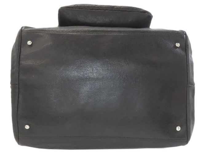 CHANEL Matelassé Tote Bag mit silberner Hardware Schwarz - Ansicht 4
