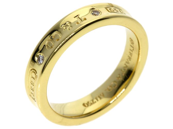 Anello in diamante a due pezzi stretto Tiffany & Co. 1837 D'oro - vista 2