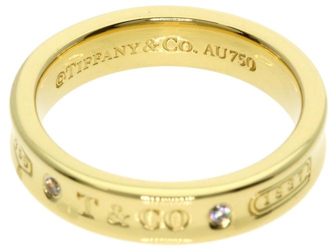 Anello in diamante a due pezzi stretto Tiffany & Co. 1837 D'oro - vista 4