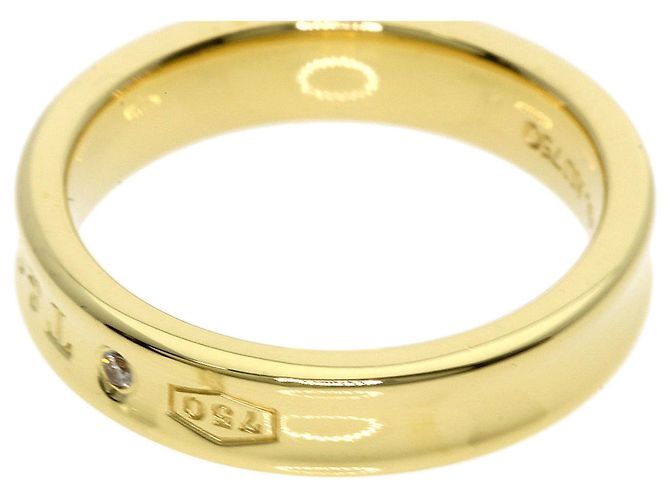 Anello in diamante a due pezzi stretto Tiffany & Co. 1837 D'oro - vista 7