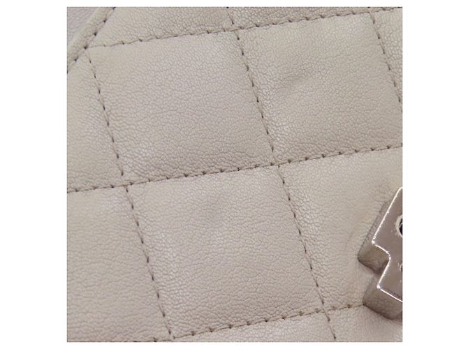Borsa a spalla Chanel Half Coco Mark con hardware argentato Marrone - vista 14