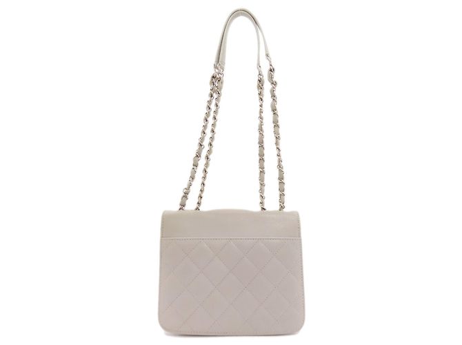 Borsa a spalla Chanel Half Coco Mark con hardware argentato Marrone - vista 2