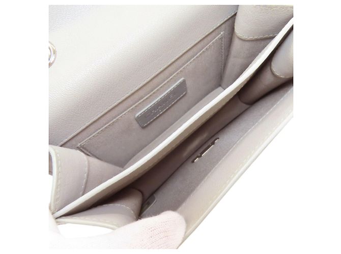 Borsa a spalla Chanel Half Coco Mark con hardware argentato Marrone - vista 6