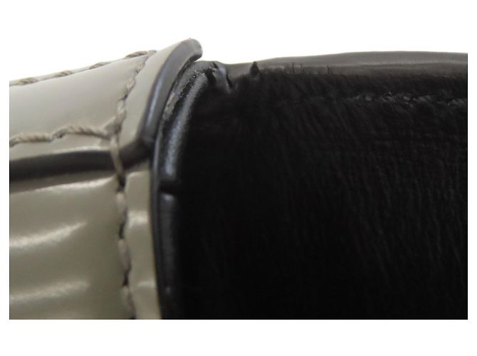 Borsa a spalla in pelle grigia Prada Marrone - vista 17