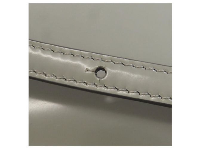Borsa a spalla in pelle grigia Prada Marrone - vista 20