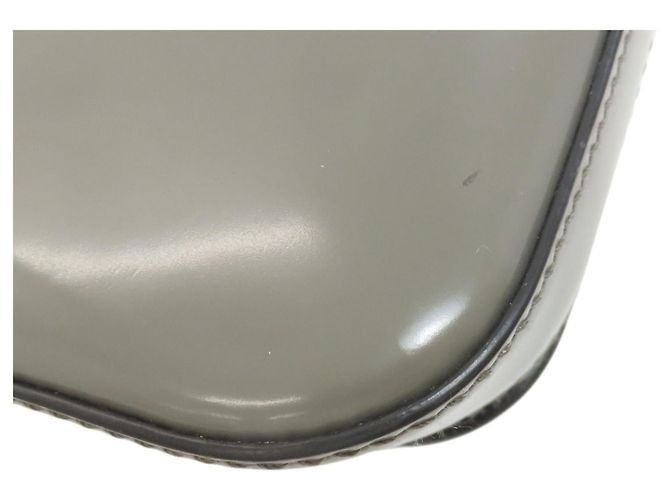 Borsa a spalla in pelle grigia Prada Marrone - vista 24