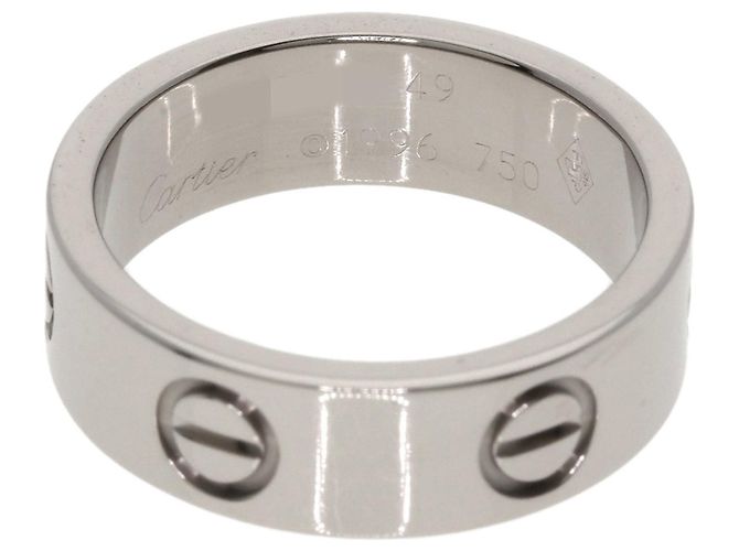 Anel Love Cartier em ouro branco 18K Prata - vista 4