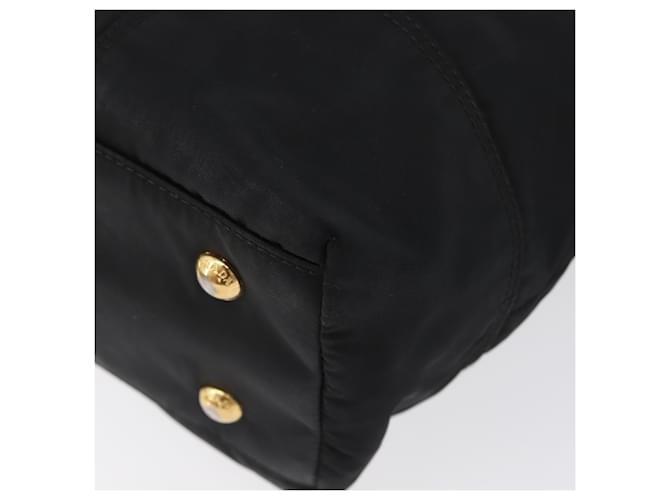 PRADA Borsa a mano in nylon nero e oro Auth 170969 D'oro - vista 15