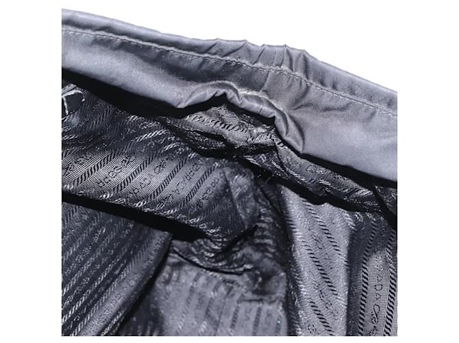 PRADA Borsa a mano in nylon nero e oro Auth 170969 D'oro - vista 20