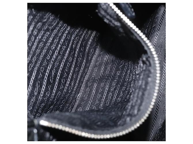 PRADA Borsa a mano in nylon nero e oro Auth 170969 D'oro - vista 23