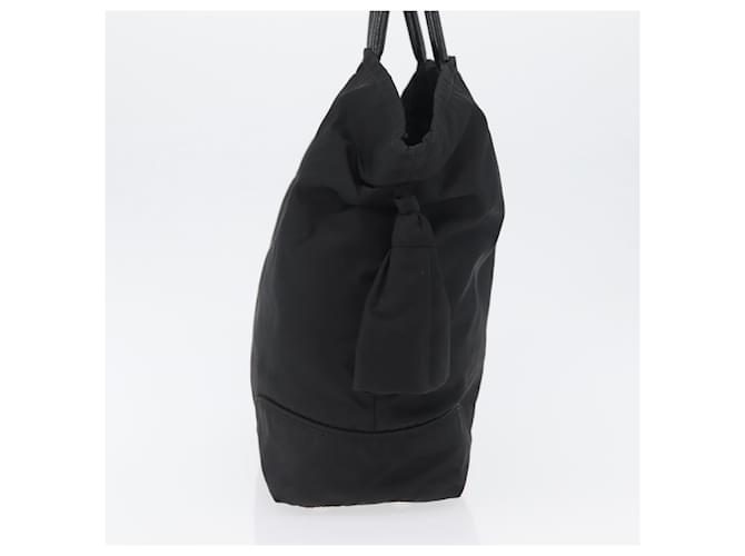 PRADA Borsa a mano in nylon nero e oro Auth 170969 D'oro - vista 3