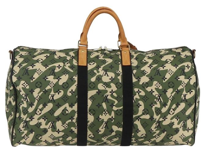 LOUIS VUITTON Borsa Keepall Bandoulière 55 Camouflage M95774 LV Auth 170663SM - vista 2