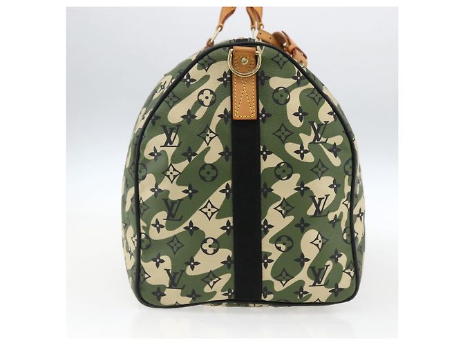 LOUIS VUITTON Borsa Keepall Bandoulière 55 Camouflage M95774 LV Auth 170663SM - vista 3