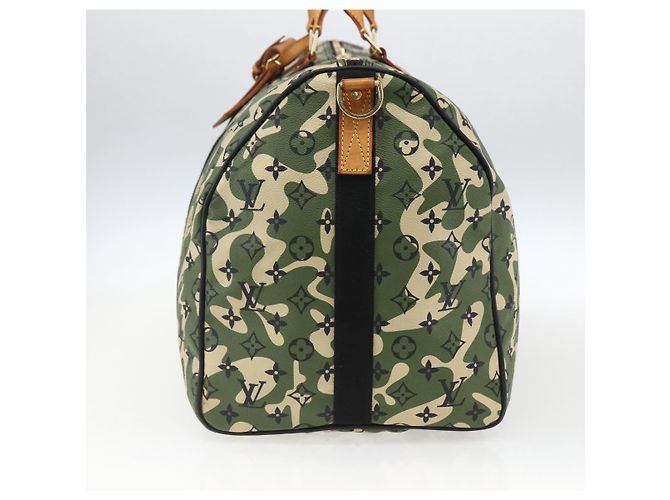 LOUIS VUITTON Borsa Keepall Bandoulière 55 Camouflage M95774 LV Auth 170663SM - vista 4