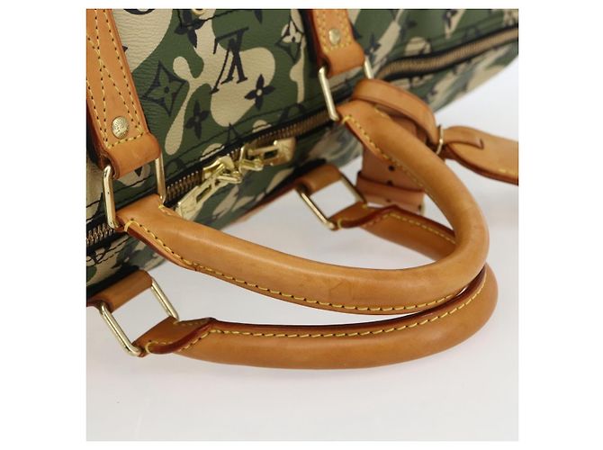 LOUIS VUITTON Borsa Keepall Bandoulière 55 Camouflage M95774 LV Auth 170663SM - vista 7