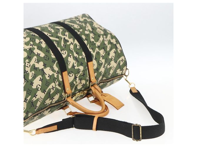 LOUIS VUITTON Borsa Keepall Bandoulière 55 Camouflage M95774 LV Auth 170663SM - vista 8