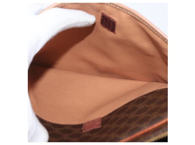 Céline Pochette in tela Macadam CELINE in pelle PVC marrone oro Auth fm5156 D'oro - vista 10