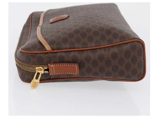 Céline Pochette in tela Macadam CELINE in pelle PVC marrone oro Auth fm5156 D'oro - vista 4