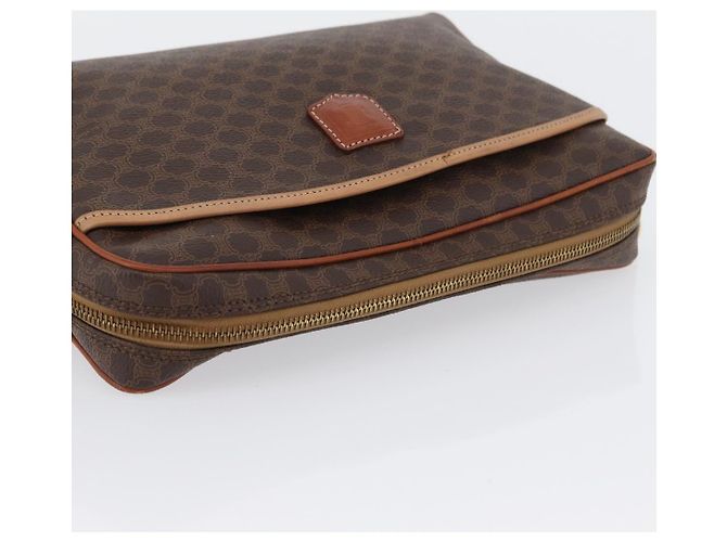 Céline Pochette in tela Macadam CELINE in pelle PVC marrone oro Auth fm5156 D'oro - vista 5