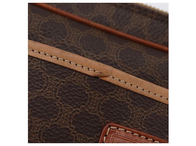 Céline Pochette in tela Macadam CELINE in pelle PVC marrone oro Auth fm5156 D'oro - vista 6