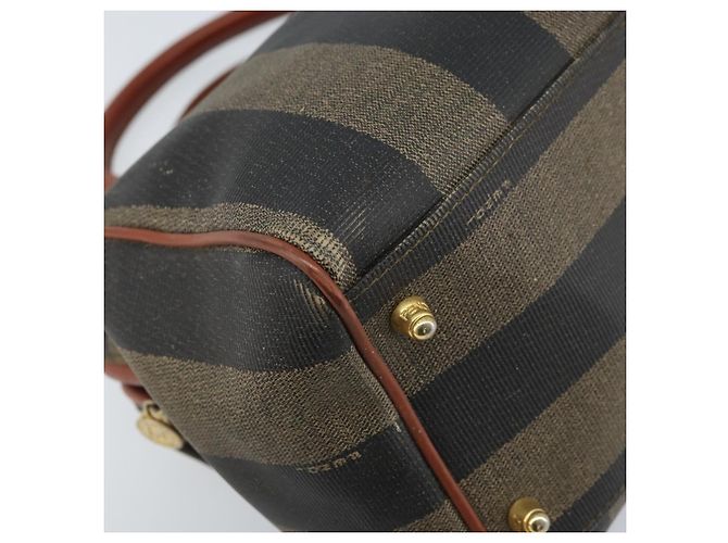 Pequin Borsa a mano in tela Pecan FENDI nera e marrone Auth ep13483 Nero - vista 14