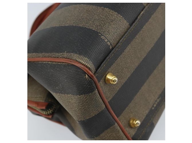 Pequin Borsa a mano in tela Pecan FENDI nera e marrone Auth ep13483 Nero - vista 16