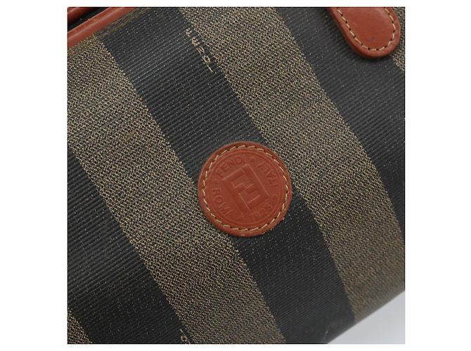 Pequin Borsa a mano in tela Pecan FENDI nera e marrone Auth ep13483 Nero - vista 18