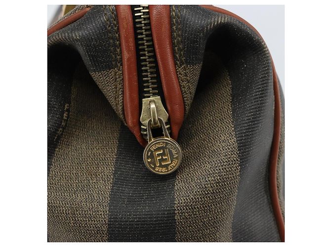 Pequin Borsa a mano in tela Pecan FENDI nera e marrone Auth ep13483 Nero - vista 19