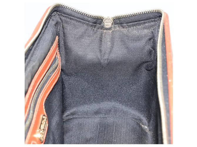 Pequin Borsa a mano in tela Pecan FENDI nera e marrone Auth ep13483 Nero - vista 21