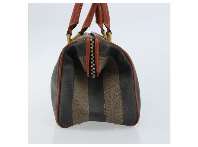 Pequin Borsa a mano in tela Pecan FENDI nera e marrone Auth ep13483 Nero - vista 4