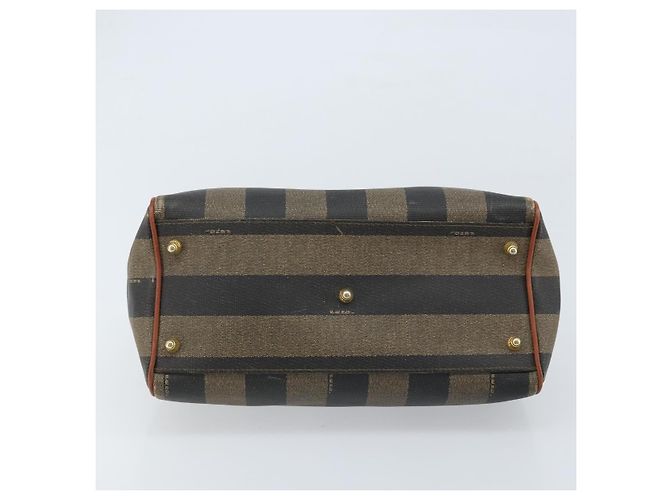Pequin Borsa a mano in tela Pecan FENDI nera e marrone Auth ep13483 Nero - vista 5