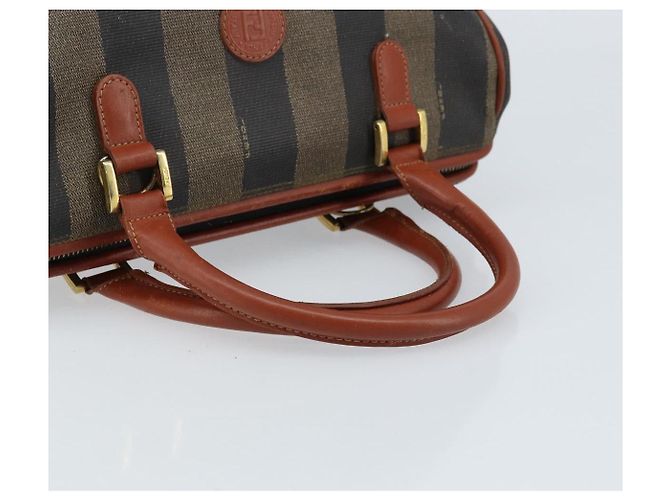 Pequin Borsa a mano in tela Pecan FENDI nera e marrone Auth ep13483 Nero - vista 7